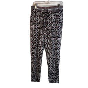 J Jill Busy Maximalist Print Pull‎ On Boho Harem Casual Pant Size Medium